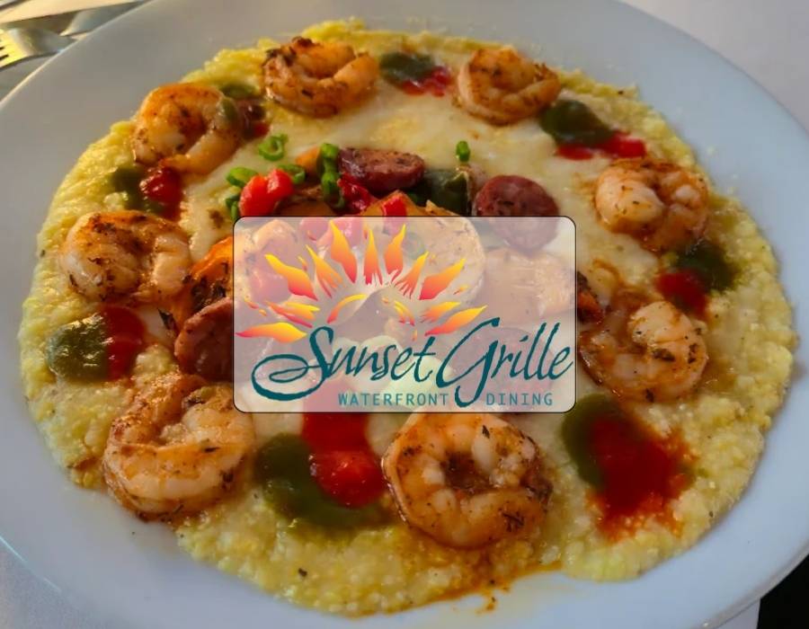 Sunset Grille shrimp and grits on hilton head