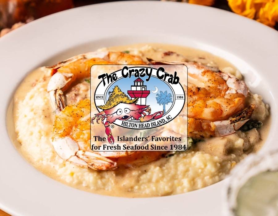 The Crazy Crab shrimp and grits on hilton head